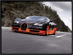 Bugatti Veyron, Czarno, Pomarańczowe